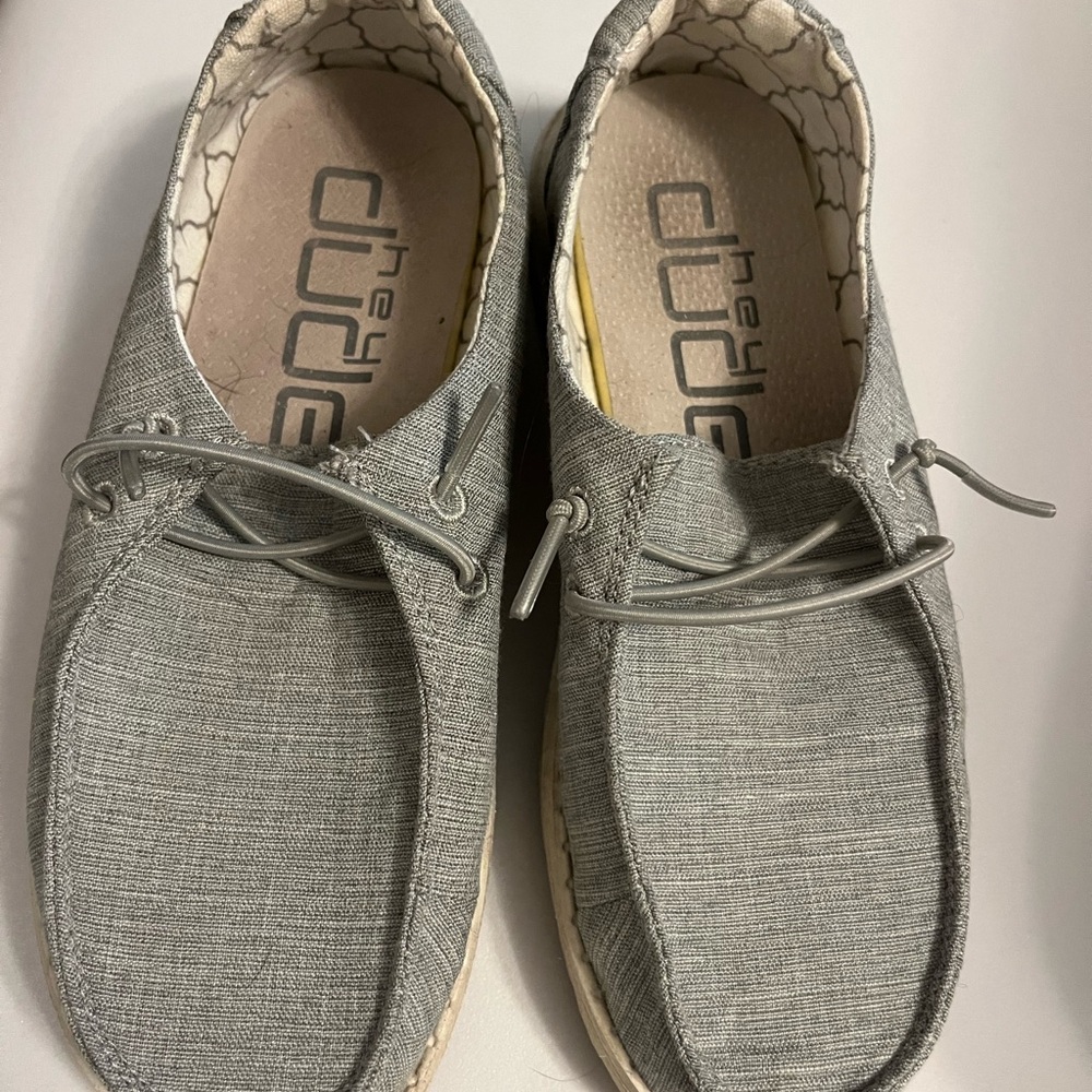 Hey Dude Kids Light Gray Loafers